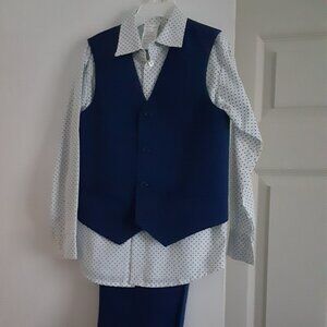 Van Huesen Sze 7 Regular Boys Navy 3 Piece Suit